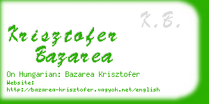 krisztofer bazarea business card